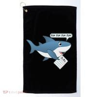 Funny Dun Dun To Do List Shark Golf Towel thumb 0
