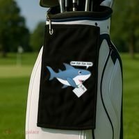 Funny Dun Dun To Do List Shark Golf Towel thumb 2