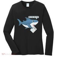 Funny Dun Dun To Do List Shark Women's Long Sleeve Shirt thumb 0