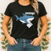 Funny Dun Dun To Do List Shark Women's T-Shirt thumb 2