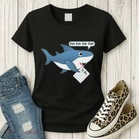 Funny Dun Dun To Do List Shark Women's T-Shirt thumb 3