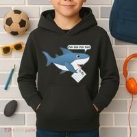 Funny Dun Dun To Do List Shark Kids Hoodie thumb 2