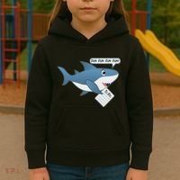 Funny Dun Dun To Do List Shark Kids Hoodie thumb 3