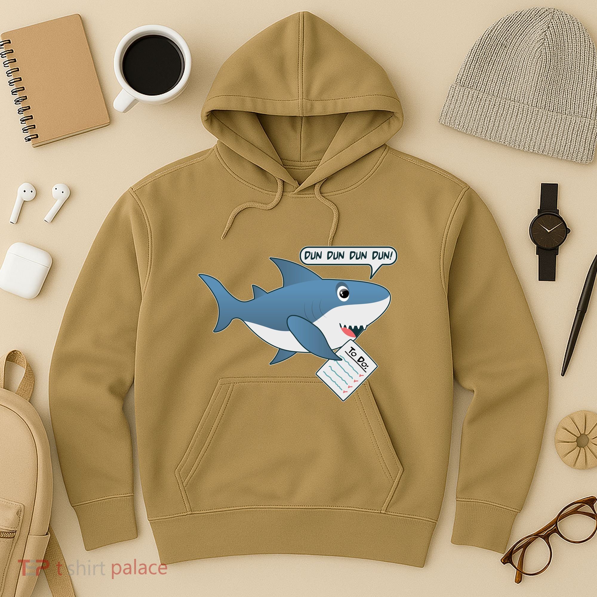 Funny Dun Dun To Do List Shark Hoodie