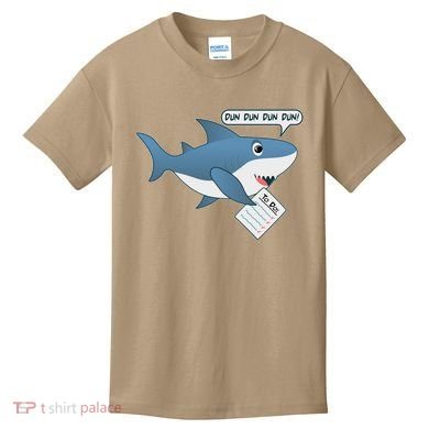 Funny Dun Dun To Do List Shark Kids T-Shirt