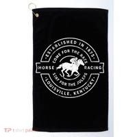 Funny Derby Day Kentucky Horse Racing And Mint Juleps Gift Golf Towel thumb 0