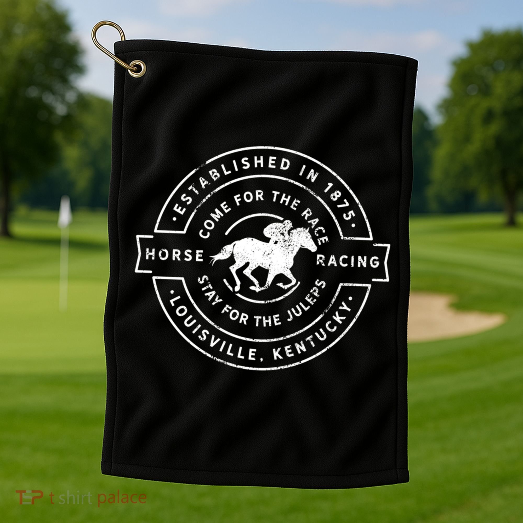 Funny Derby Day Kentucky Horse Racing And Mint Juleps Gift Golf Towel