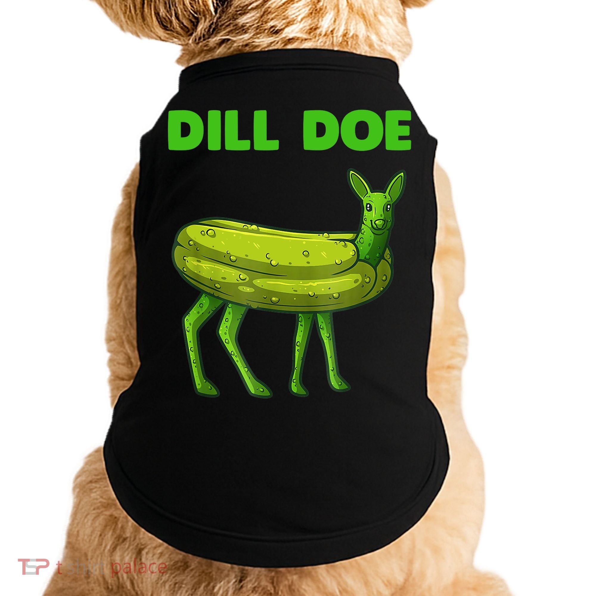 Funny Dill Doe Women Deer Green Dill Pickle Veggie Lover Doggie Tank