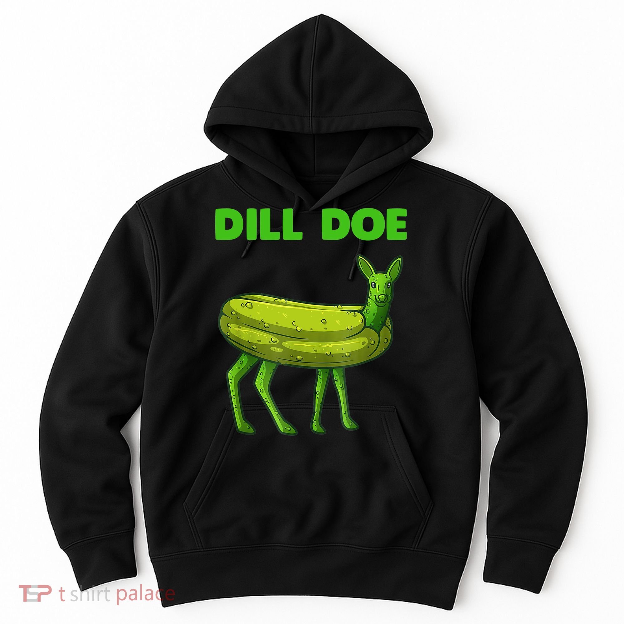 Funny Dill Doe Women Deer Green Dill Pickle Veggie Lover Hoodie