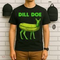 Funny Dill Doe Women Deer Green Dill Pickle Veggie Lover T-Shirt thumb 6
