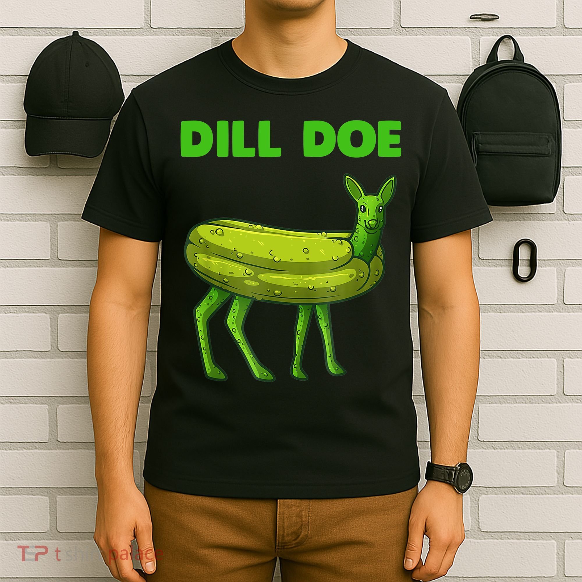 Funny Dill Doe Women Deer Green Dill Pickle Veggie Lover T-Shirt