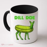 Funny Dill Doe Women Deer Green Dill Pickle Veggie Lover Coffee Mug thumb 0