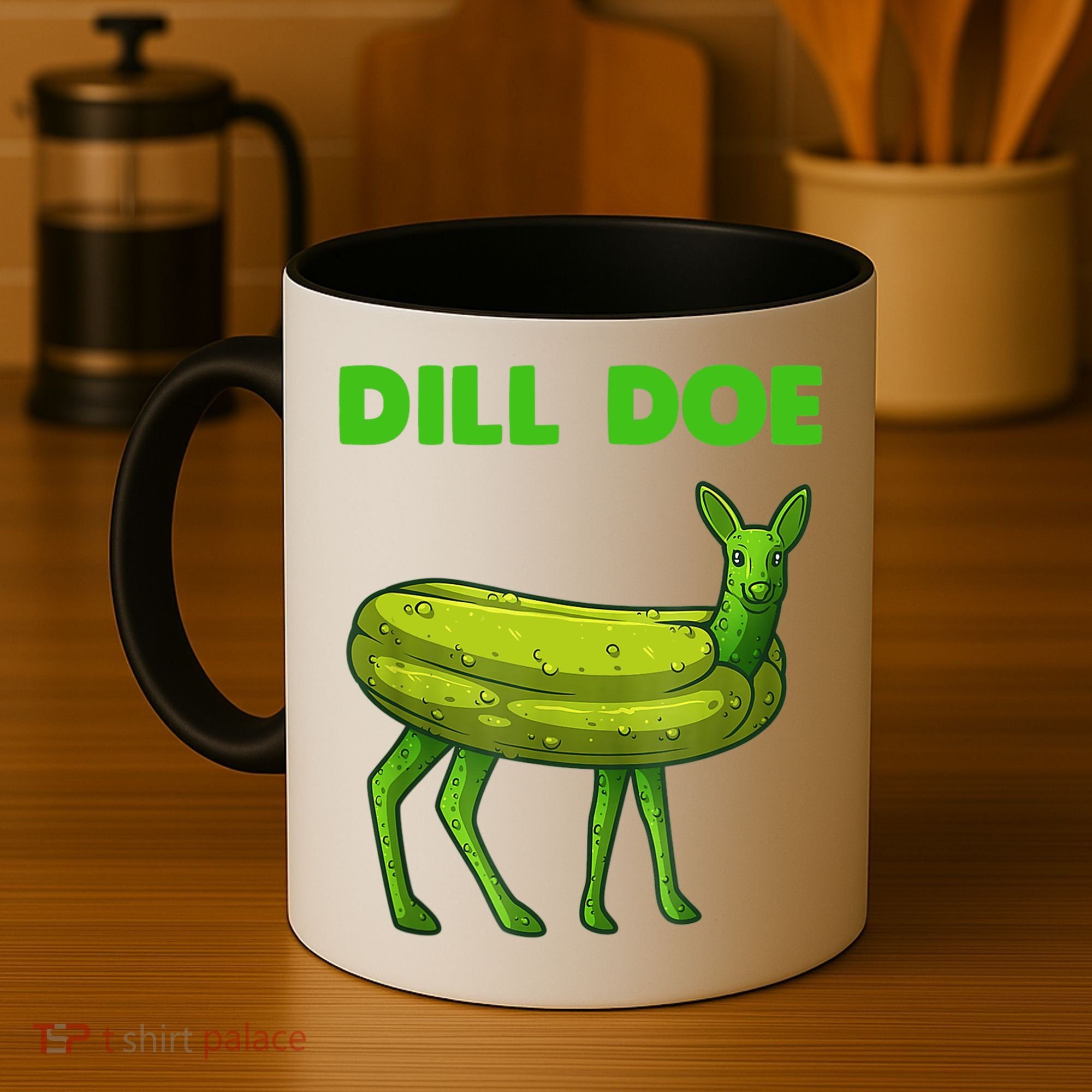Funny Dill Doe Women Deer Green Dill Pickle Veggie Lover Coffee Mug