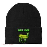 Funny Dill Doe Women Deer Green Dill Pickle Veggie Lover Beanie thumb 0