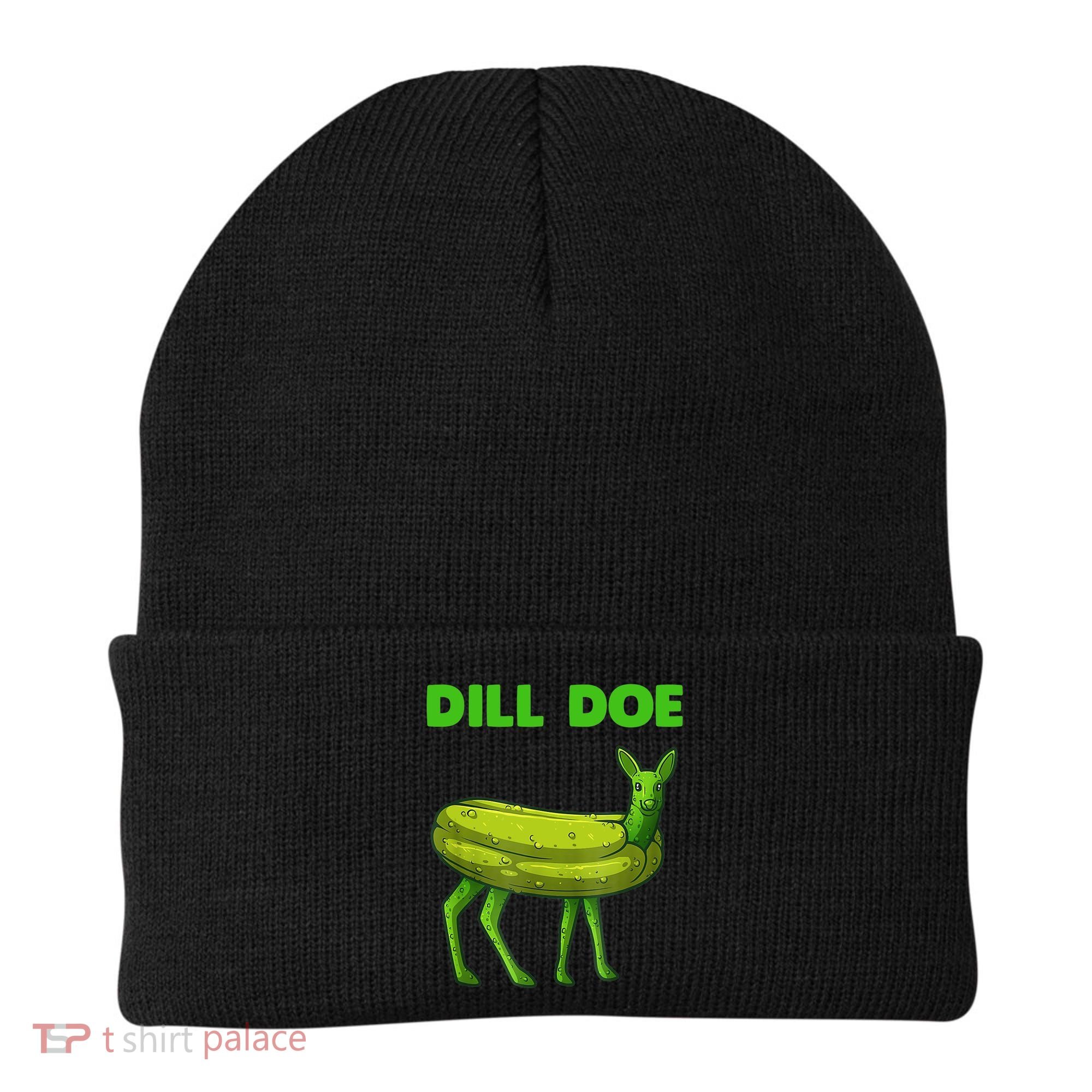 Funny Dill Doe Women Deer Green Dill Pickle Veggie Lover Beanie