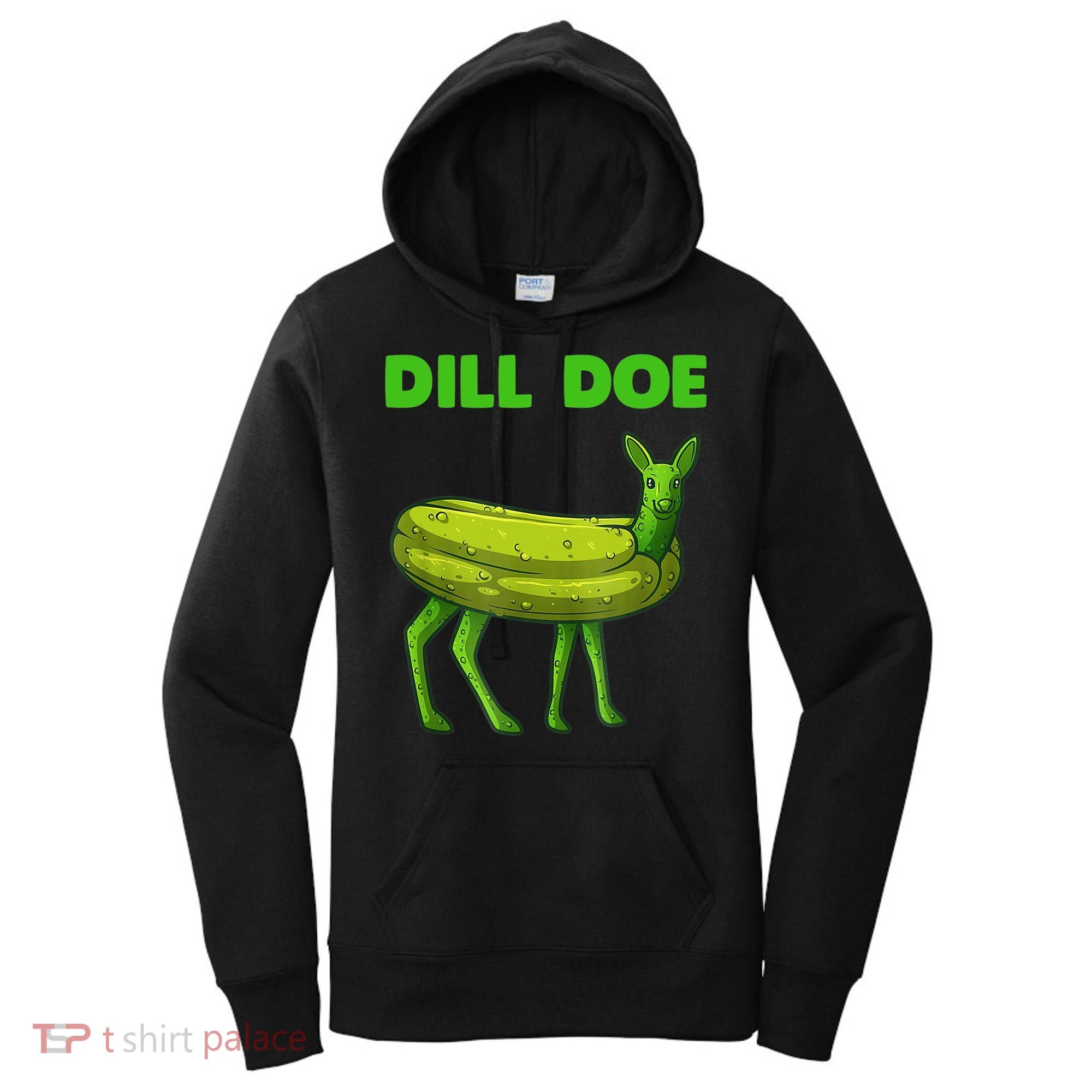 Funny Dill Doe Women Deer Green Dill Pickle Veggie Lover Women's Hoodie