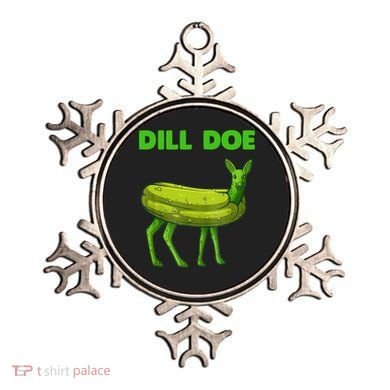Funny Dill Doe Women Deer Green Dill Pickle Veggie Lover Ornament