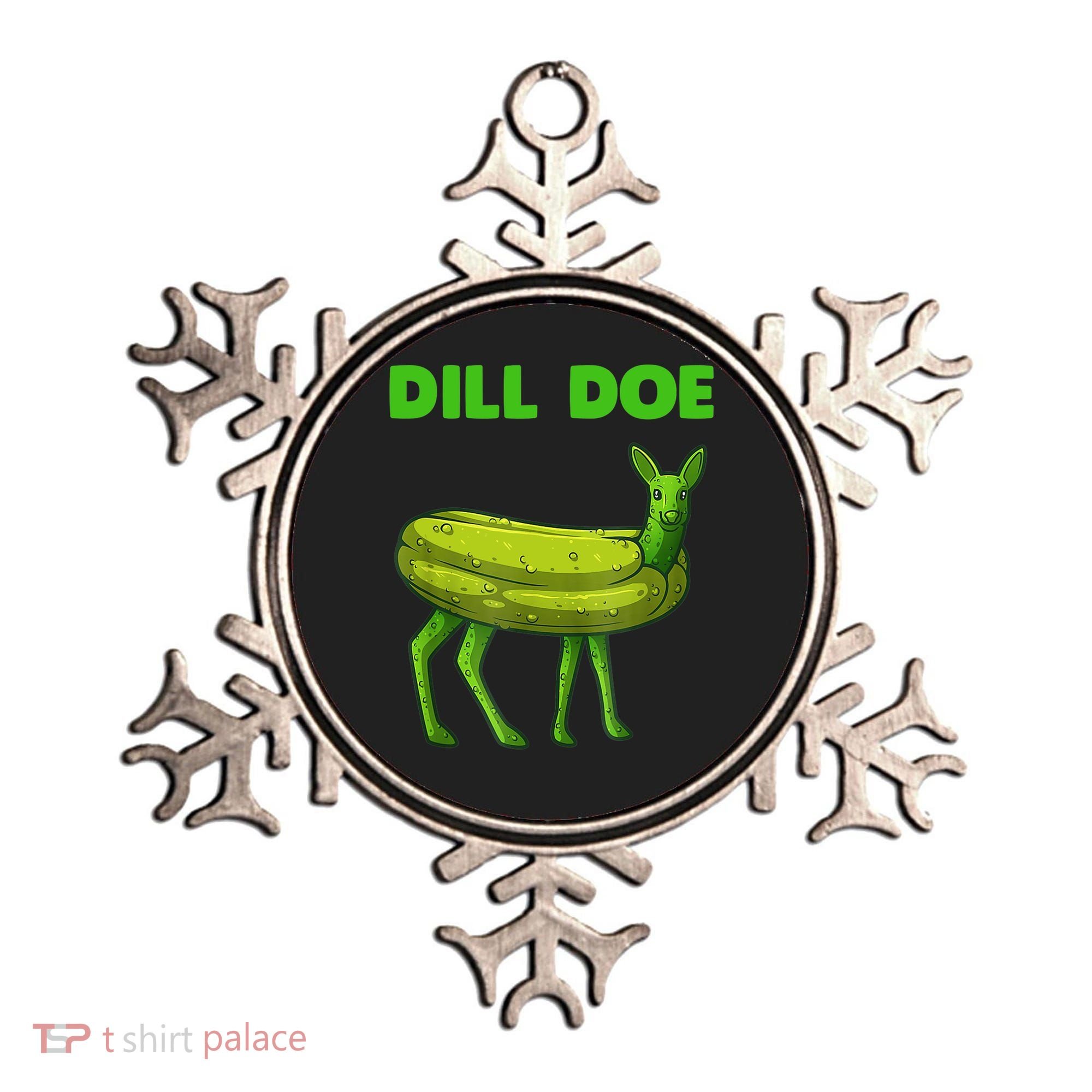 Funny Dill Doe Women Deer Green Dill Pickle Veggie Lover Ornament