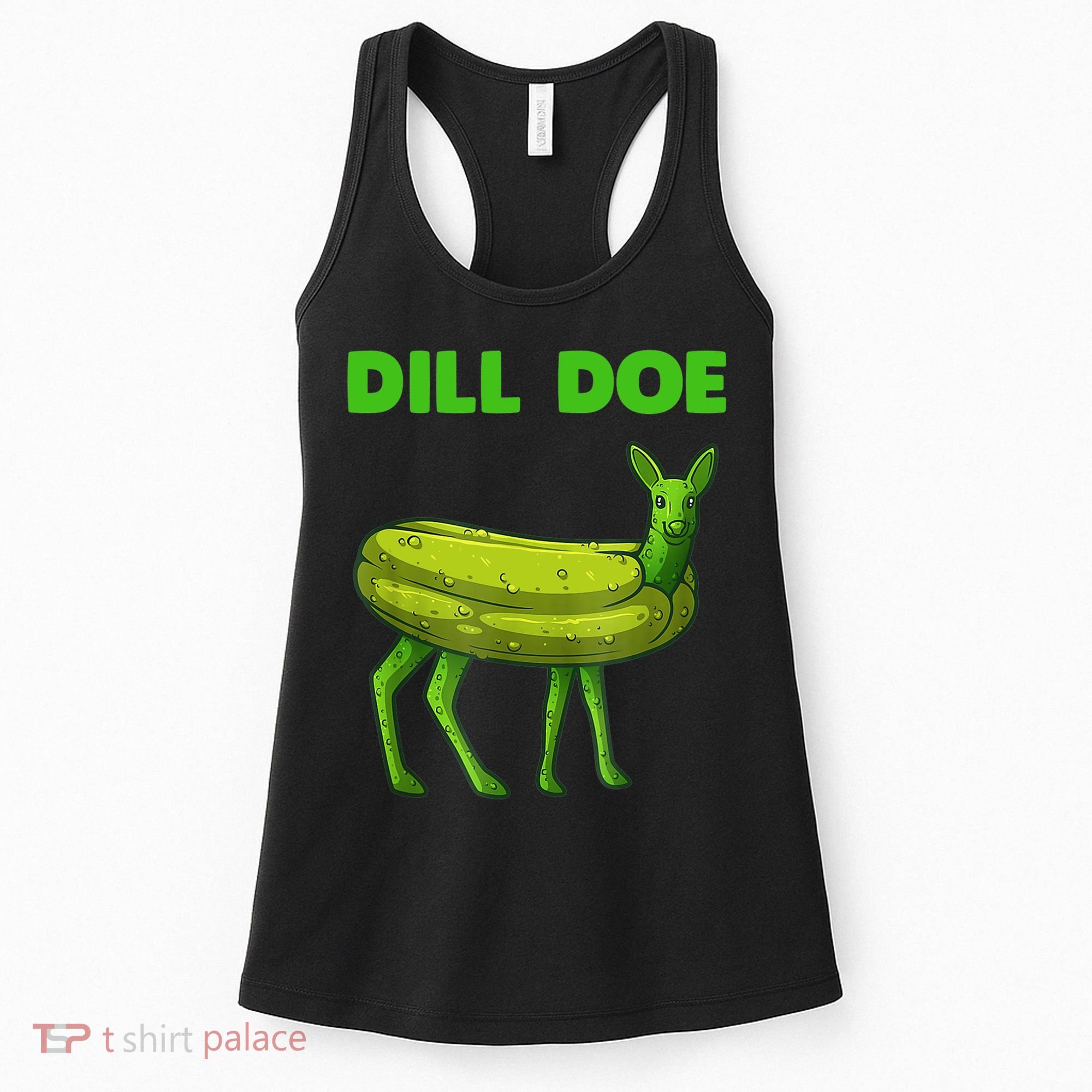 Funny Dill Doe Women Deer Green Dill Pickle Veggie Lover Women's Tank Top