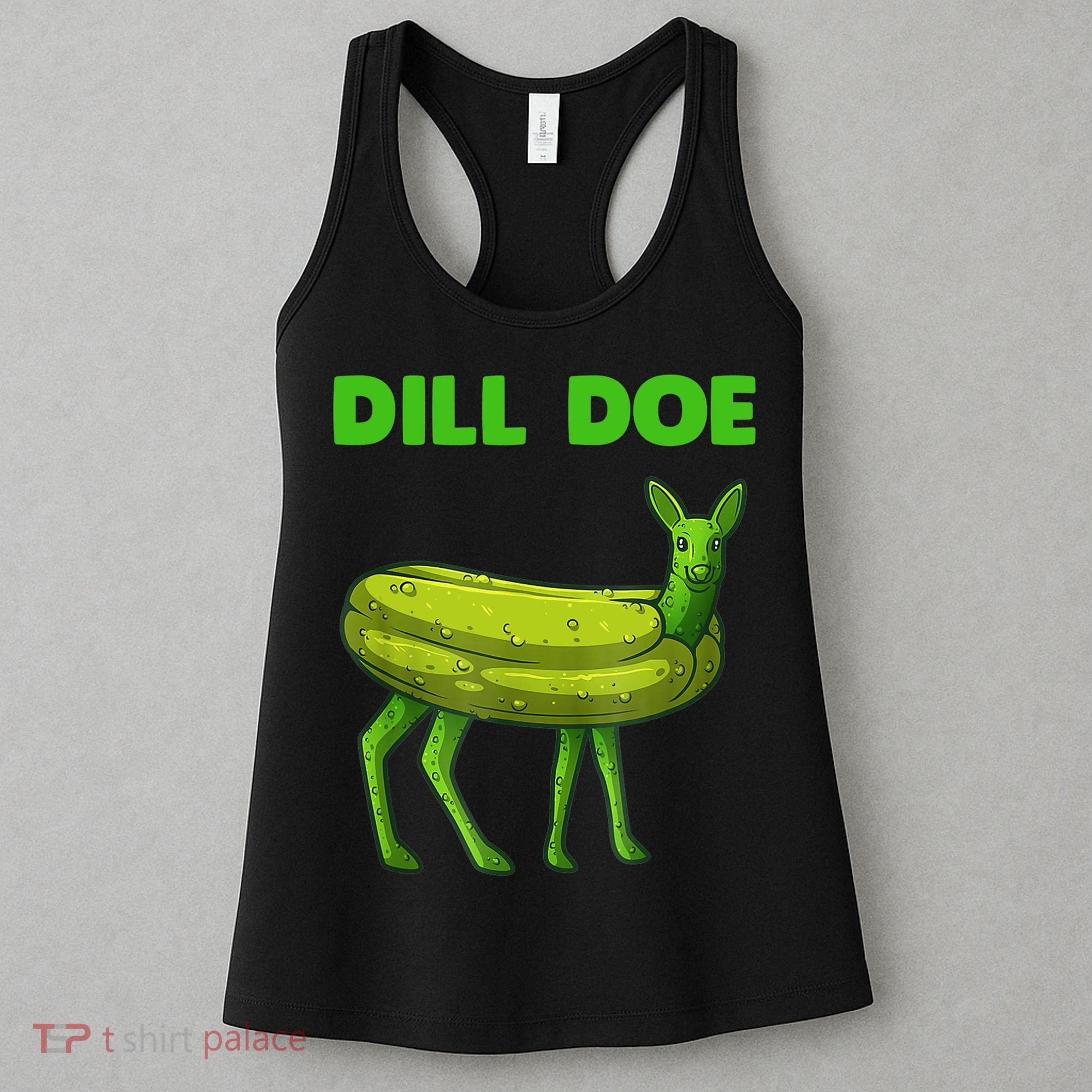 Funny Dill Doe Women Deer Green Dill Pickle Veggie Lover Women's Tank Top