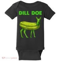 Funny Dill Doe Women Deer Green Dill Pickle Veggie Lover Baby Bodysuit thumb 0
