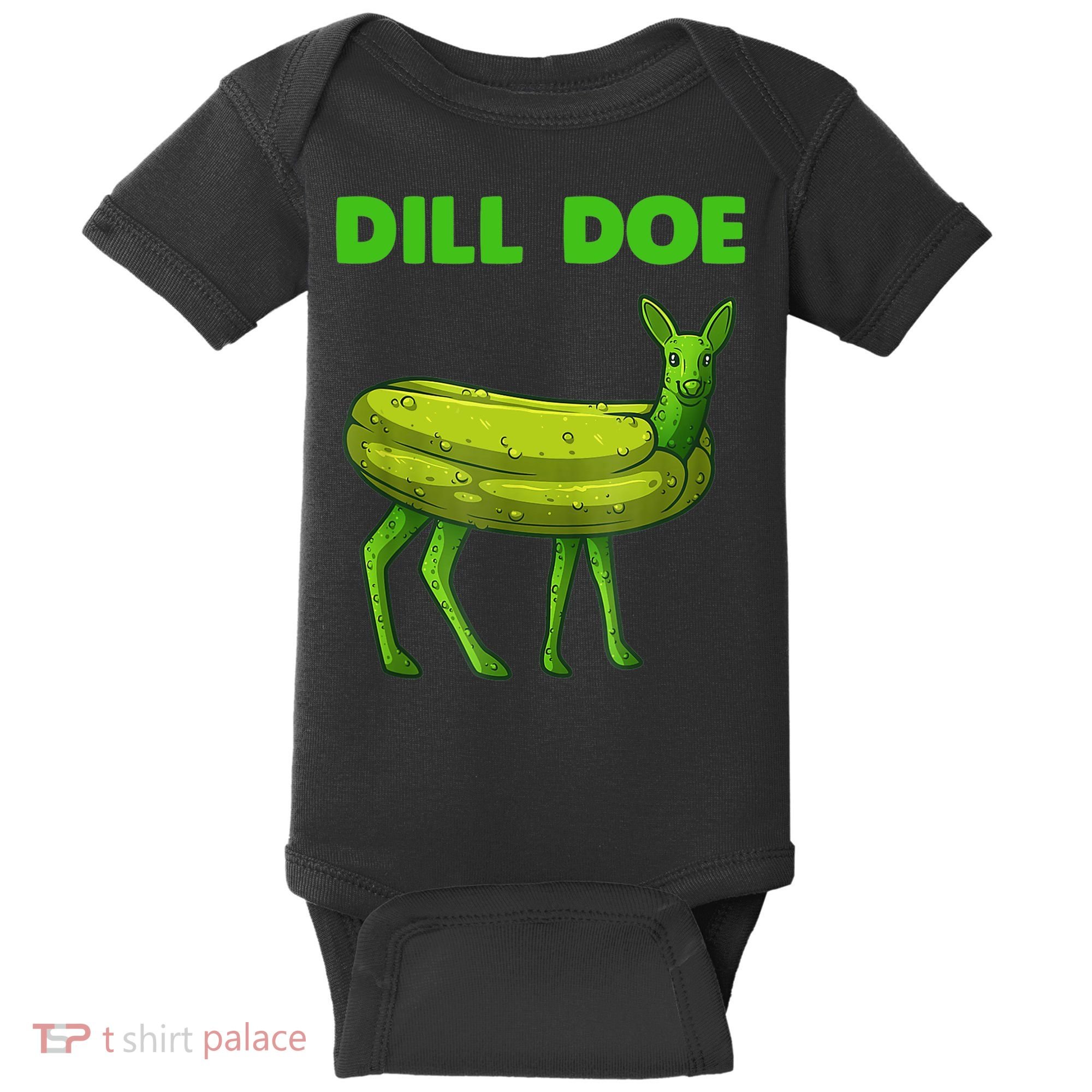 Funny Dill Doe Women Deer Green Dill Pickle Veggie Lover Baby Bodysuit