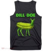 Funny Dill Doe Women Deer Green Dill Pickle Veggie Lover Tank Top thumb 0
