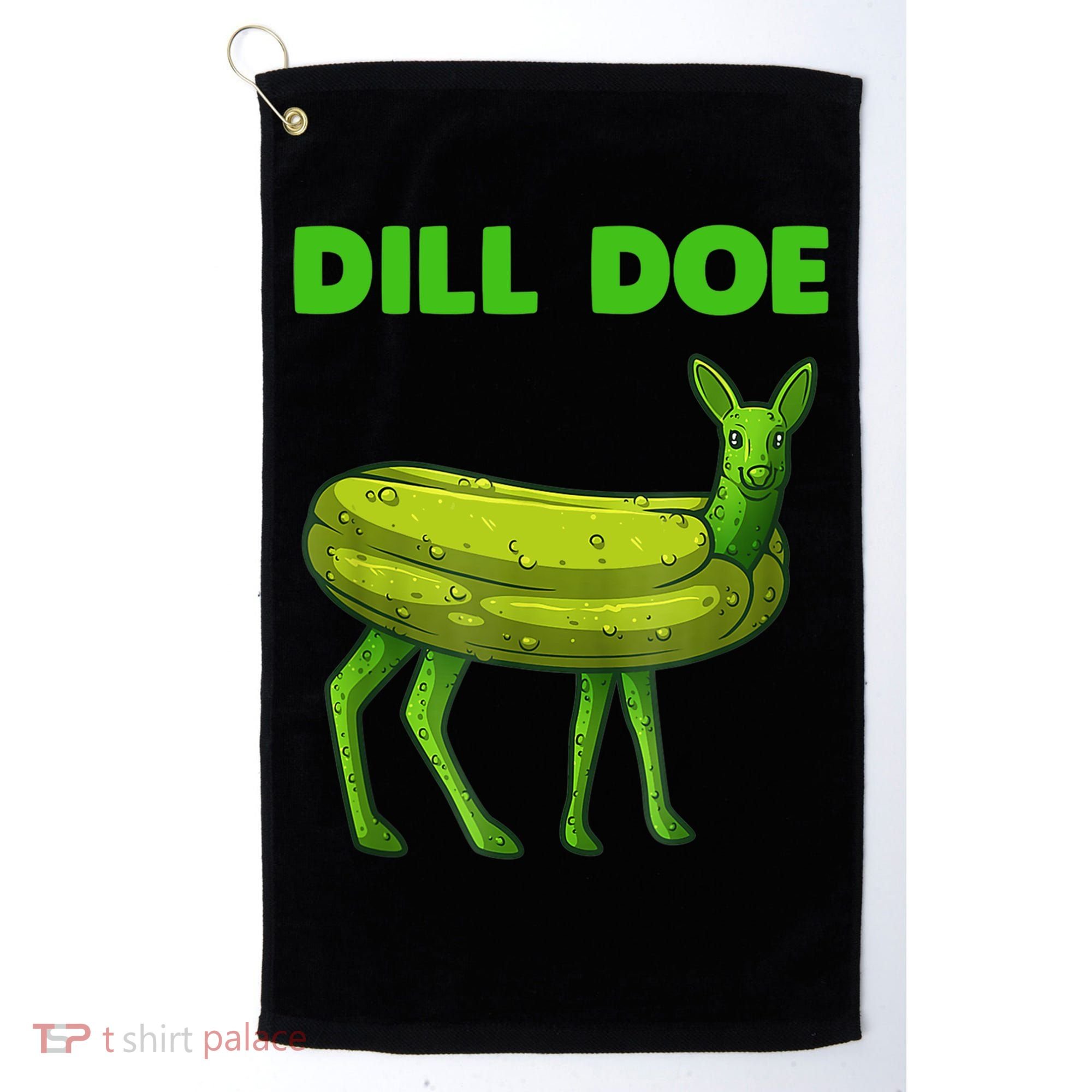 Funny Dill Doe Women Deer Green Dill Pickle Veggie Lover Golf Towel