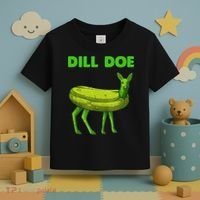 Funny Dill Doe Women Deer Green Dill Pickle Veggie Lover Toddler T-Shirt thumb 3