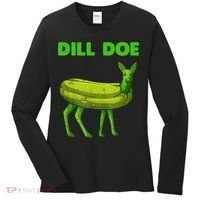 Funny Dill Doe Women Deer Green Dill Pickle Veggie Lover Women's Long Sleeve Shirt thumb 0