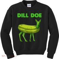 Funny Dill Doe Women Deer Green Dill Pickle Veggie Lover Kids Sweatshirt thumb 0