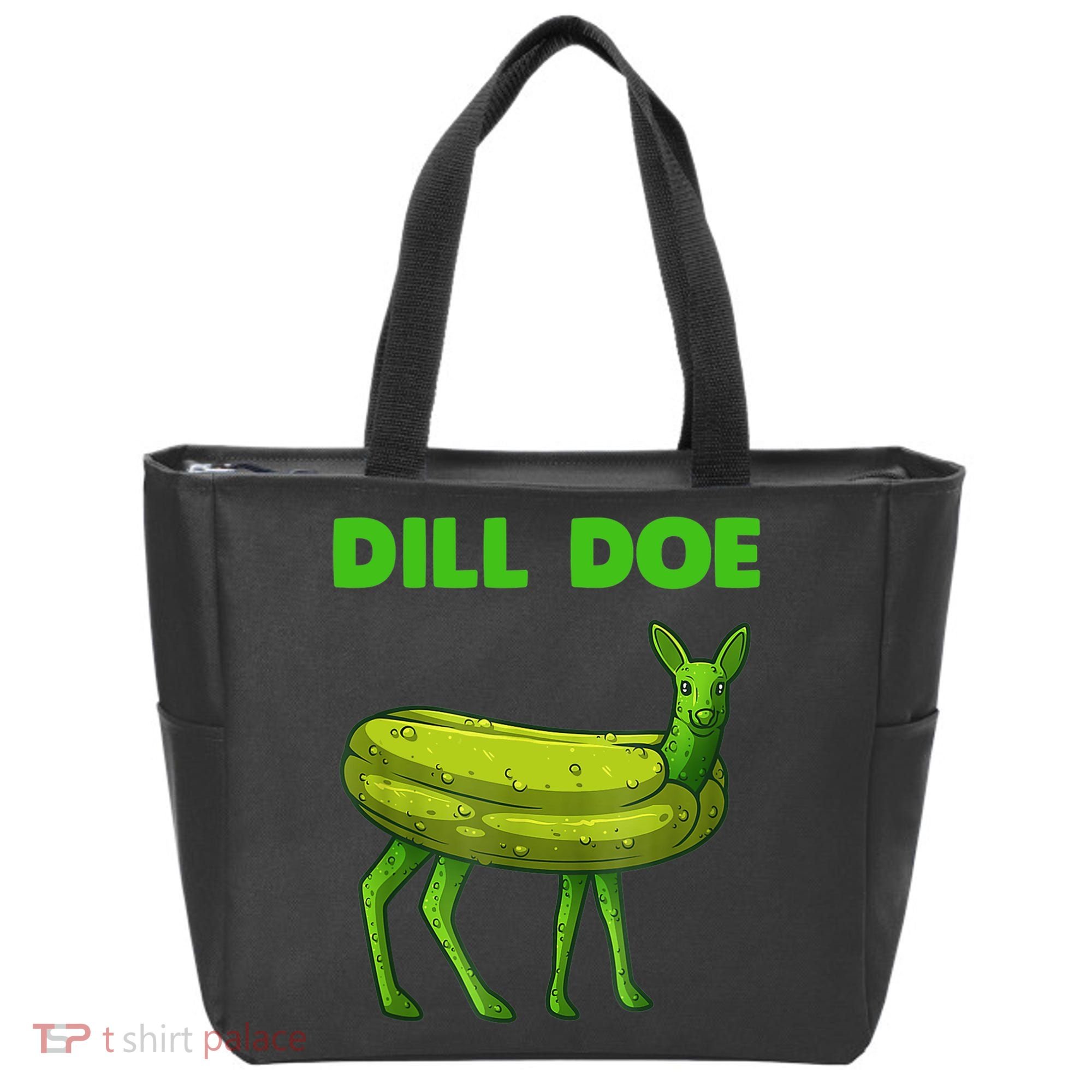 Funny Dill Doe Women Deer Green Dill Pickle Veggie Lover Tote Bag