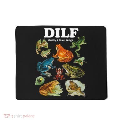 Funny DILF Damn I Love Frogs Cottagecore Aesthetic Mousepad
