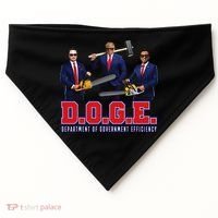 Funny D.O.G.E. (Department Of Government Efficiency) Doge Gift USA-Made Doggie Bandana thumb 0