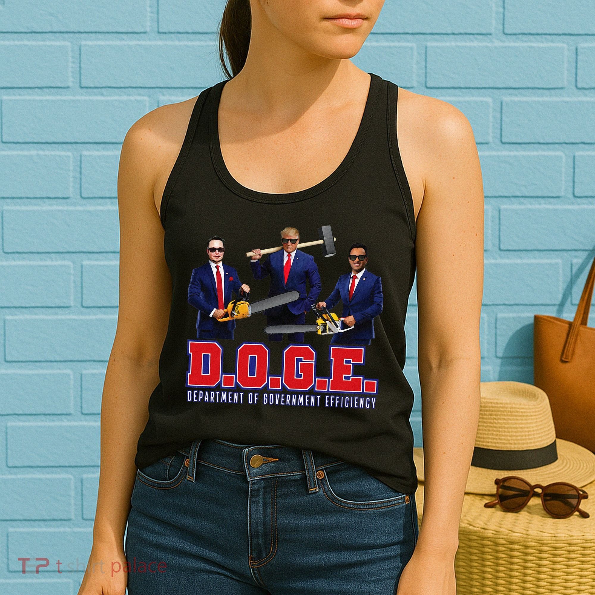 Funny D.O.G.E. (Department Of Government Efficiency) Doge Gift Women's Tank Top