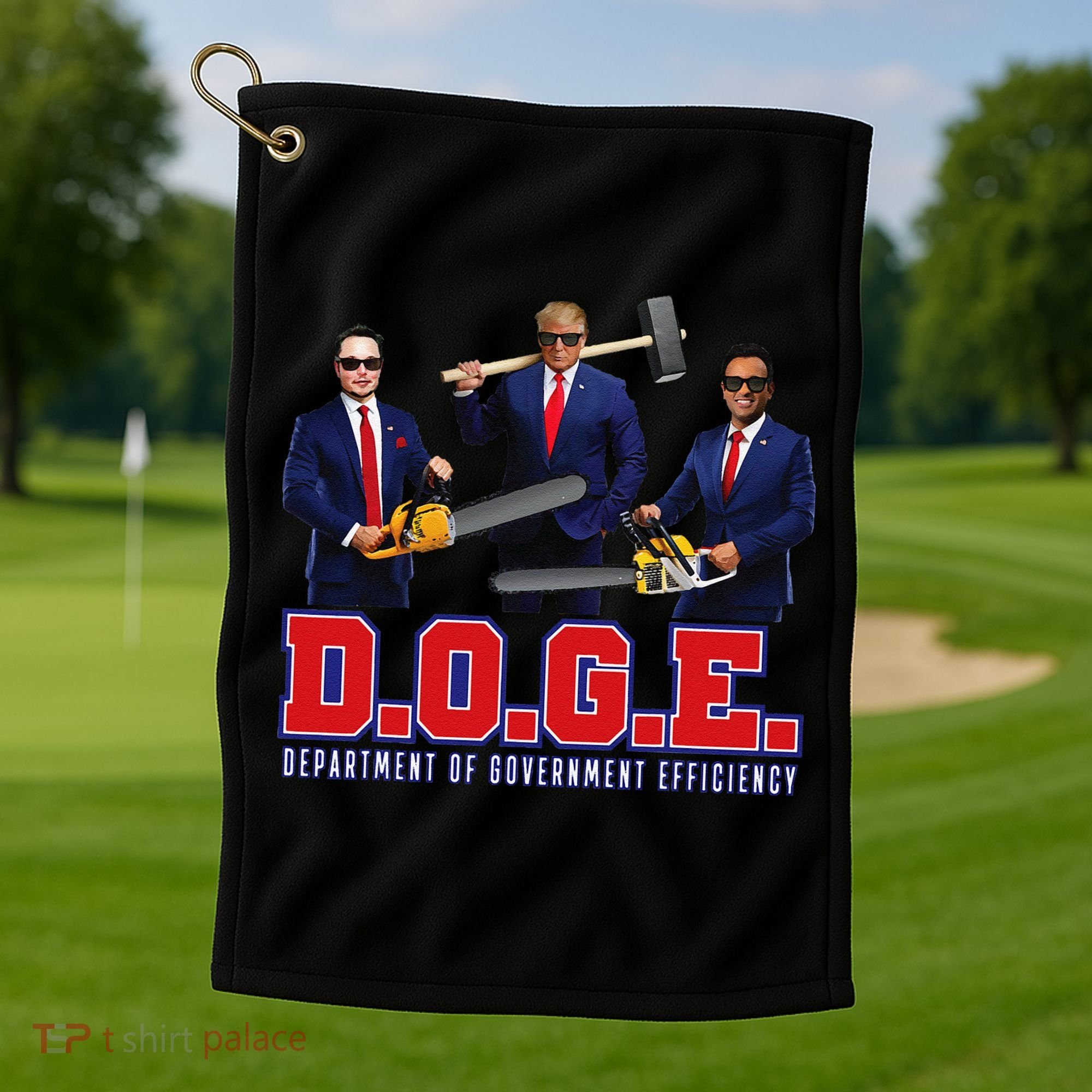 Funny D.O.G.E. (Department Of Government Efficiency) Doge Gift Golf Towel
