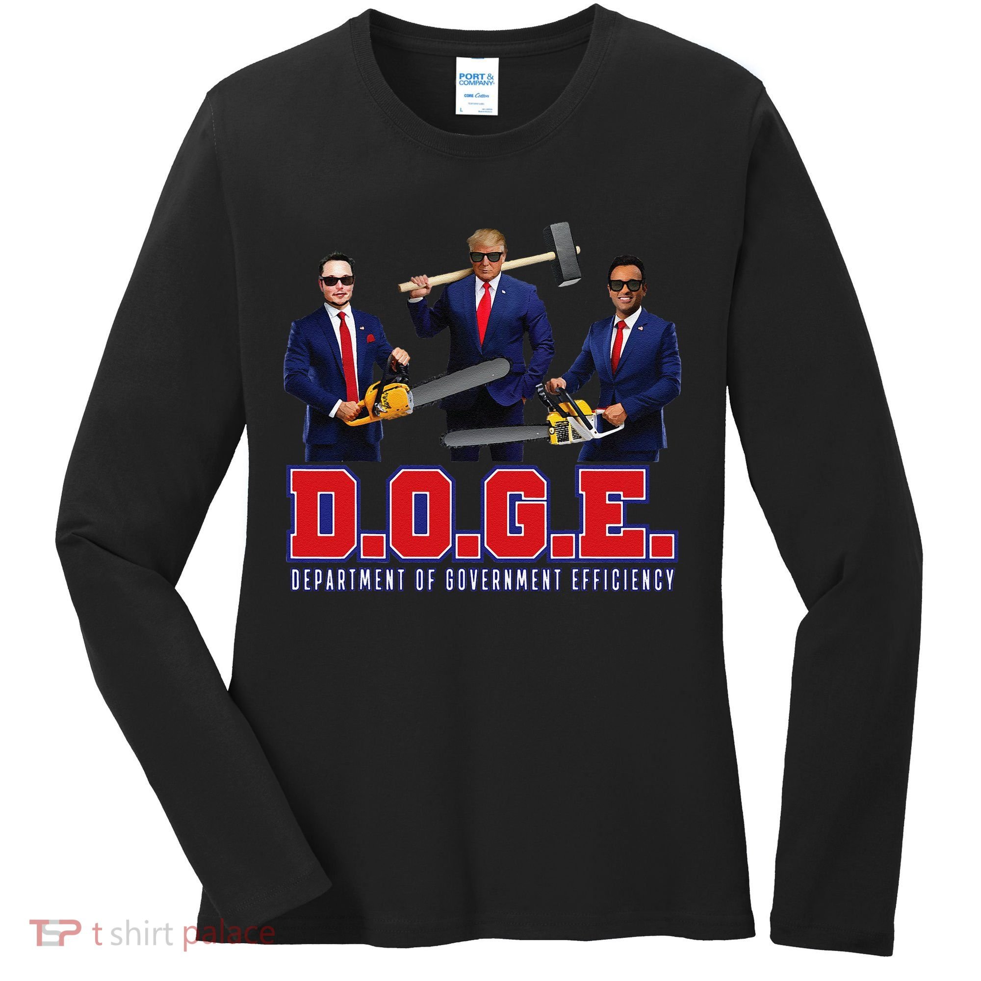 Funny D.O.G.E. (Department Of Government Efficiency) Doge Gift Women's Long Sleeve Shirt