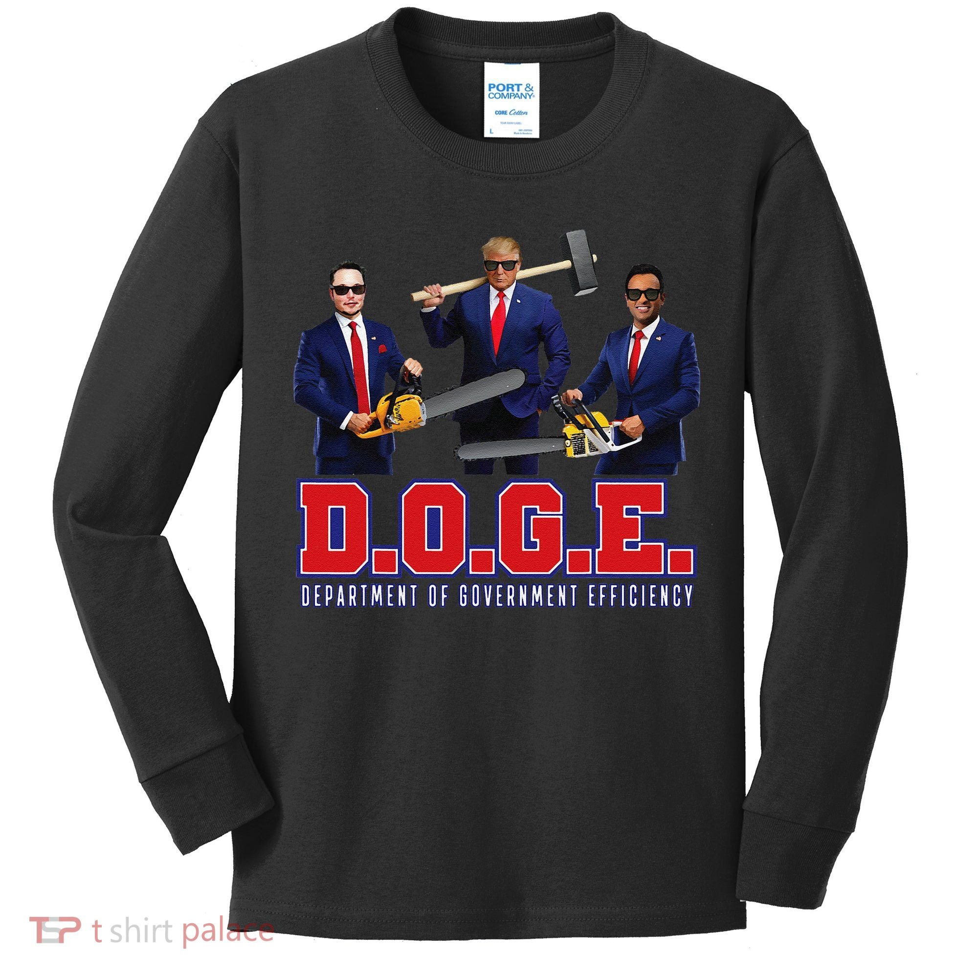 Funny D.O.G.E. (Department Of Government Efficiency) Doge Gift Kids Long Sleeve Shirt