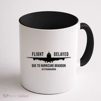 Flight Delayed Due To Hurricane Brandon #LetsGoBrandon Coffee Mug thumb 1