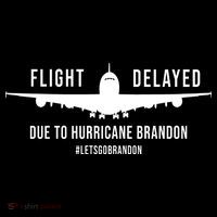 Flight Delayed Due To Hurricane Brandon #LetsGoBrandon Ornament thumb 1