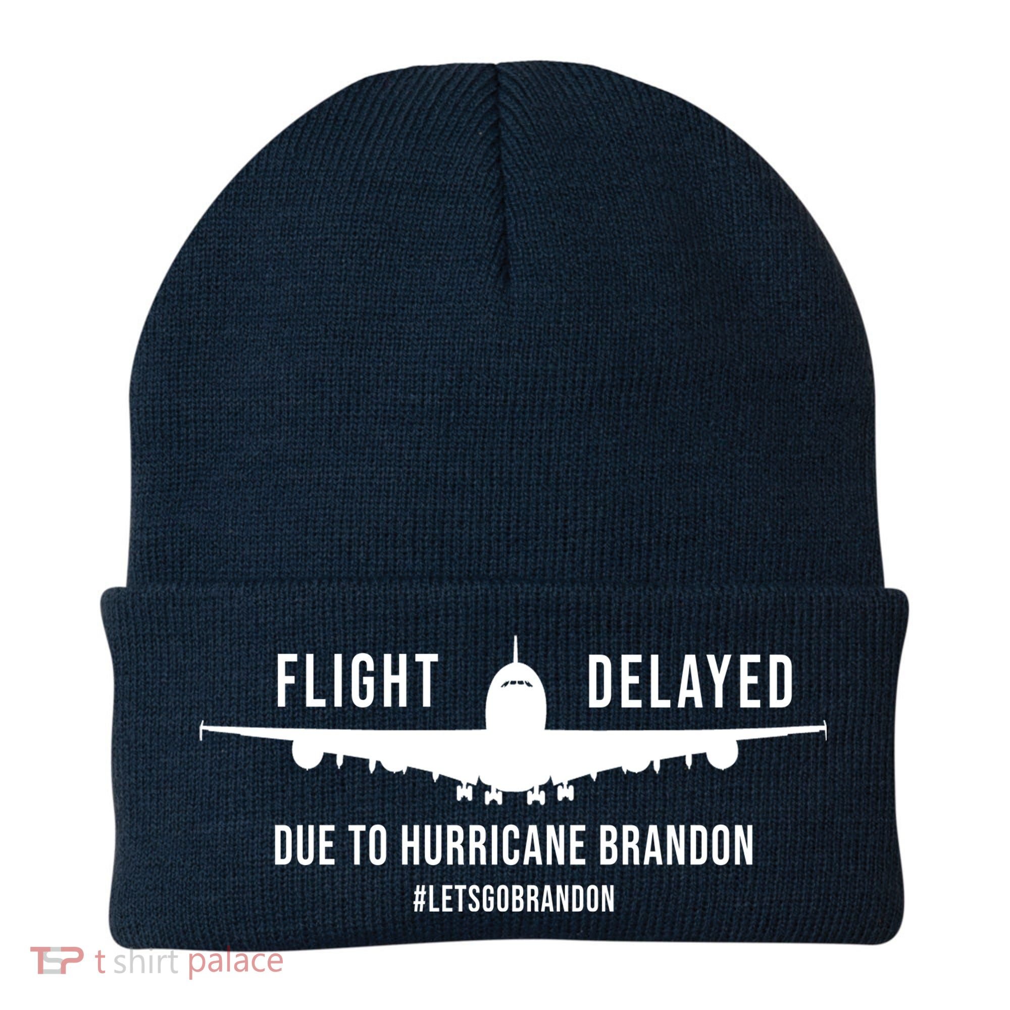 Flight Delayed Due To Hurricane Brandon #LetsGoBrandon Beanie