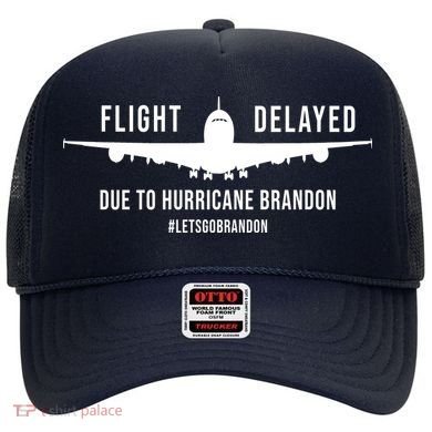 Flight Delayed Due To Hurricane Brandon #LetsGoBrandon Hat