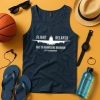 Flight Delayed Due To Hurricane Brandon #LetsGoBrandon Tank Top thumb 4