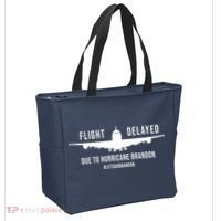 Flight Delayed Due To Hurricane Brandon #LetsGoBrandon Tote Bag thumb 2