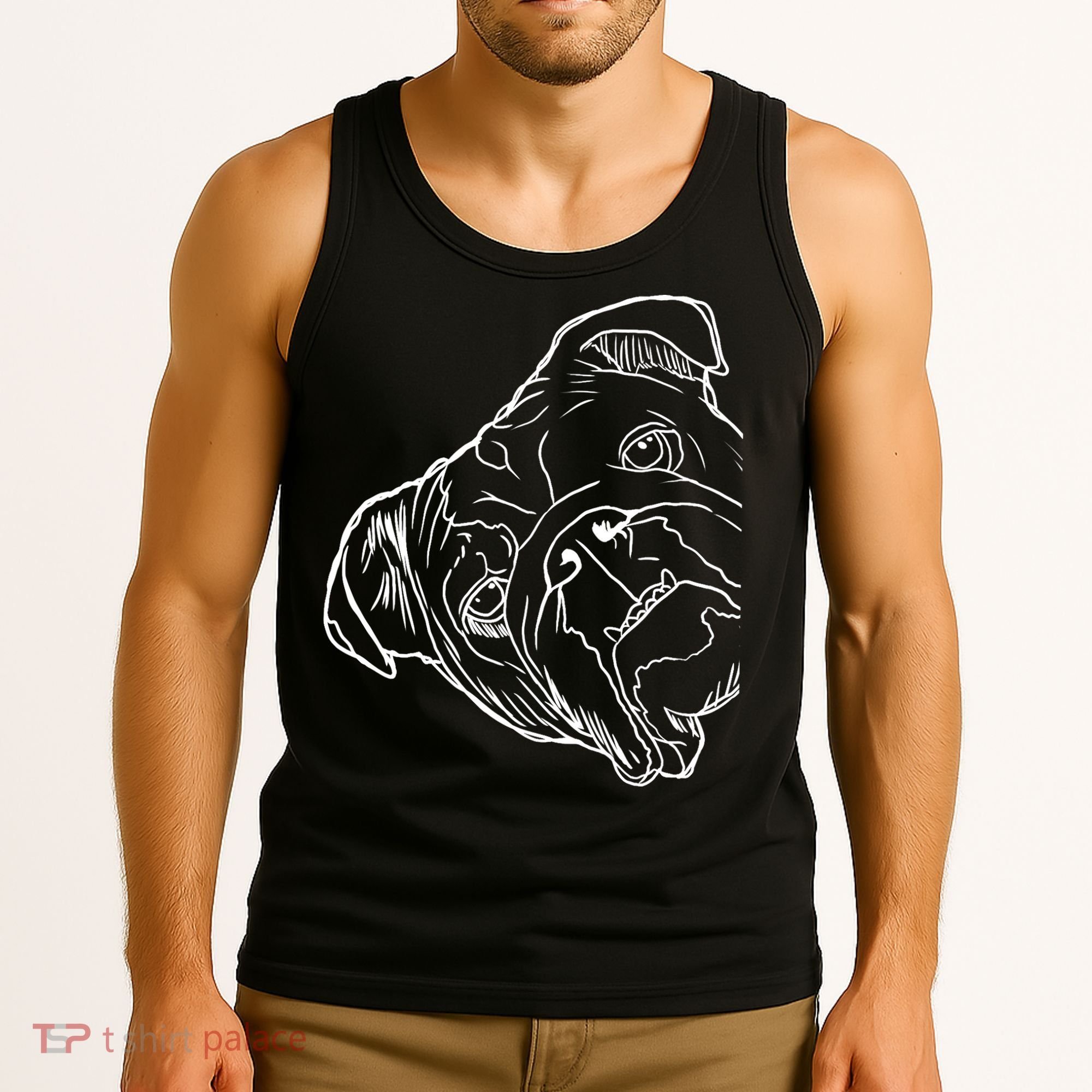 Funny Dog English Bulldog Tank Top