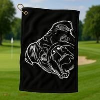Funny Dog English Bulldog Golf Towel thumb 1