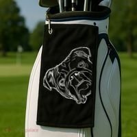 Funny Dog English Bulldog Golf Towel thumb 2