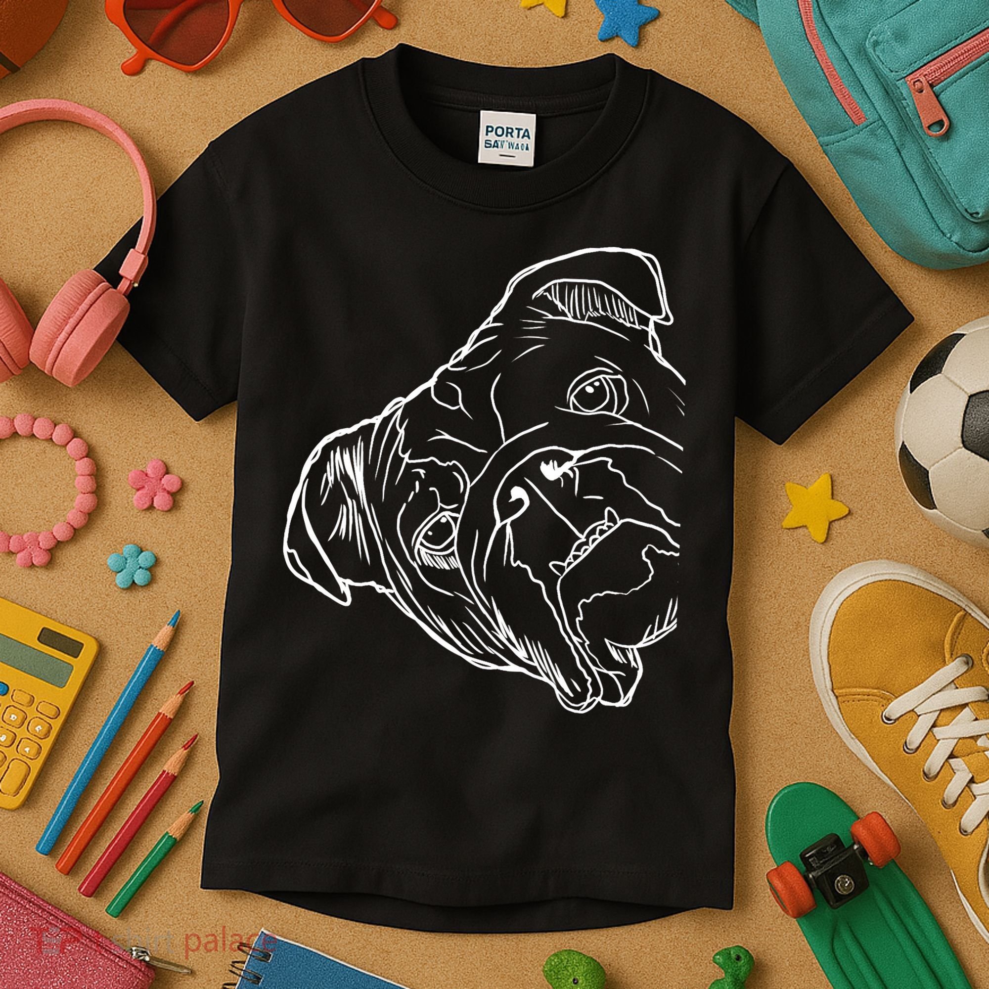 Funny Dog English Bulldog Kids T-Shirt