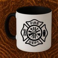 Fire Dept Emblem Badge Firefighter Logo Coffee Mug thumb 2