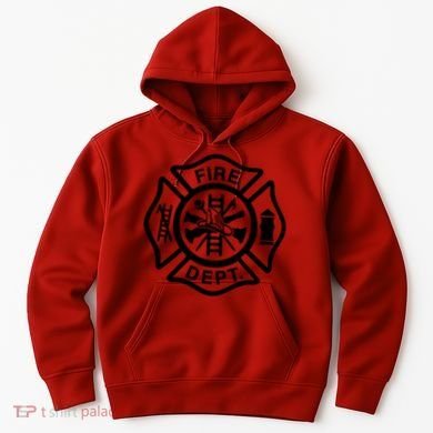 Fire Dept Emblem Badge Firefighter Logo Hoodie